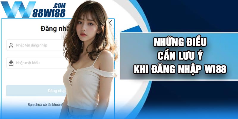 Những điều cần lưu ý khi đăng nhập Wi88
